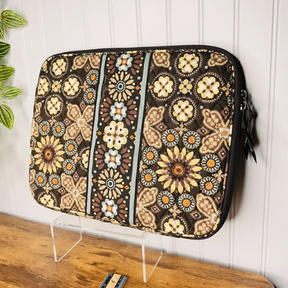 Vera Bradley CANYON Padded Tablet Laptop Sleeve Cotton Case Top Load 14”x11”